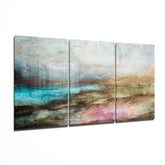 Abstract Lake Mega Glass Wall Art.